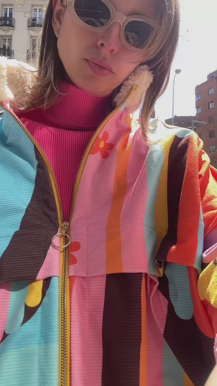 Chaqueta Mondial Rose terracota · Pana suave